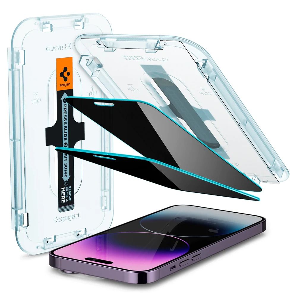 Защитное стекло Spigen для iPhone 14 Pro Max - EZ FIT GLAS.tR Privacy - Затемненный - 2 шт
Защитное стекло Spigen для iPhone 14 Pro Max - EZ FIT GLAS.tR Privacy - Затемненный - 2 шт