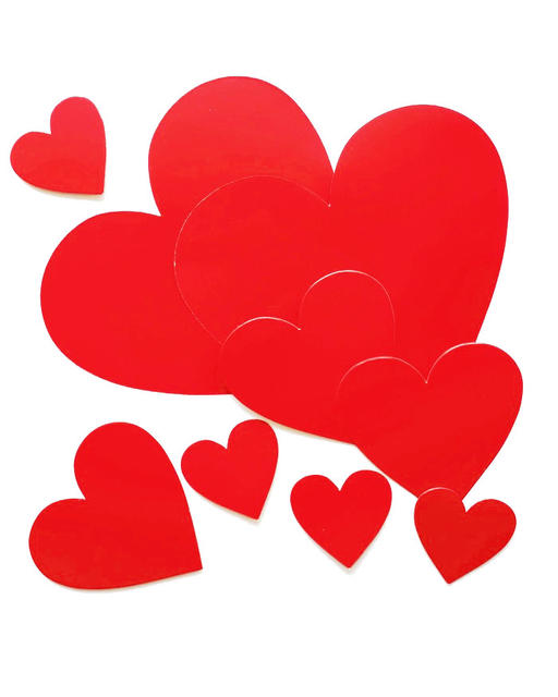 

Баннер-комплект Сердца с клеящими подушками, 10 шт, Красный