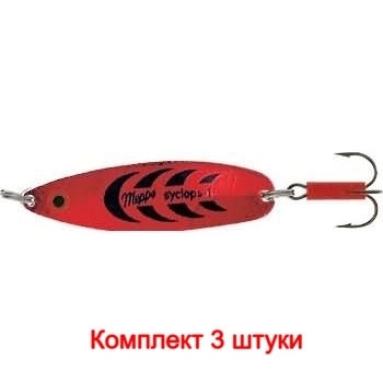фото Блесна колеблющаяся mepps syclops, 3, red platinum, комплект из 1 штука