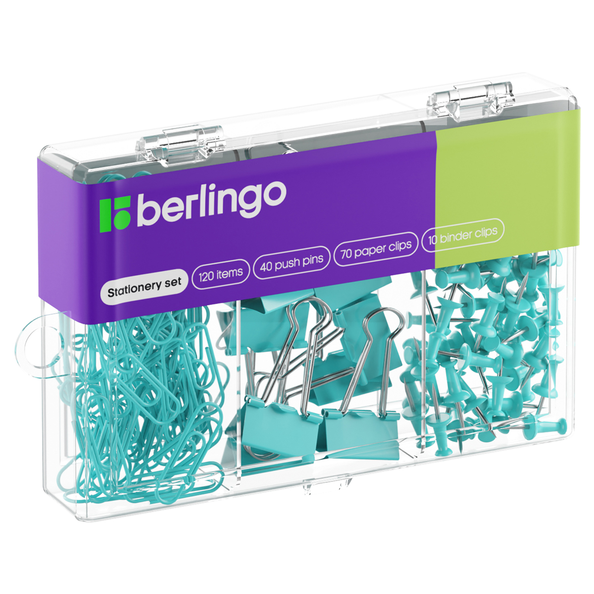 Набор мелкоофисных принадлежностей Berlingo, 120 предметов, голубой, пластиковая упаковка
Набор мелкоофисных принадлежностей Berlingo, 120 предметов, голубой, пластиковая упаковка