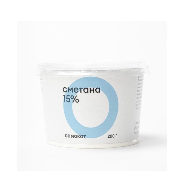 фото Сметана самокат | органическая, 15%, 250 г