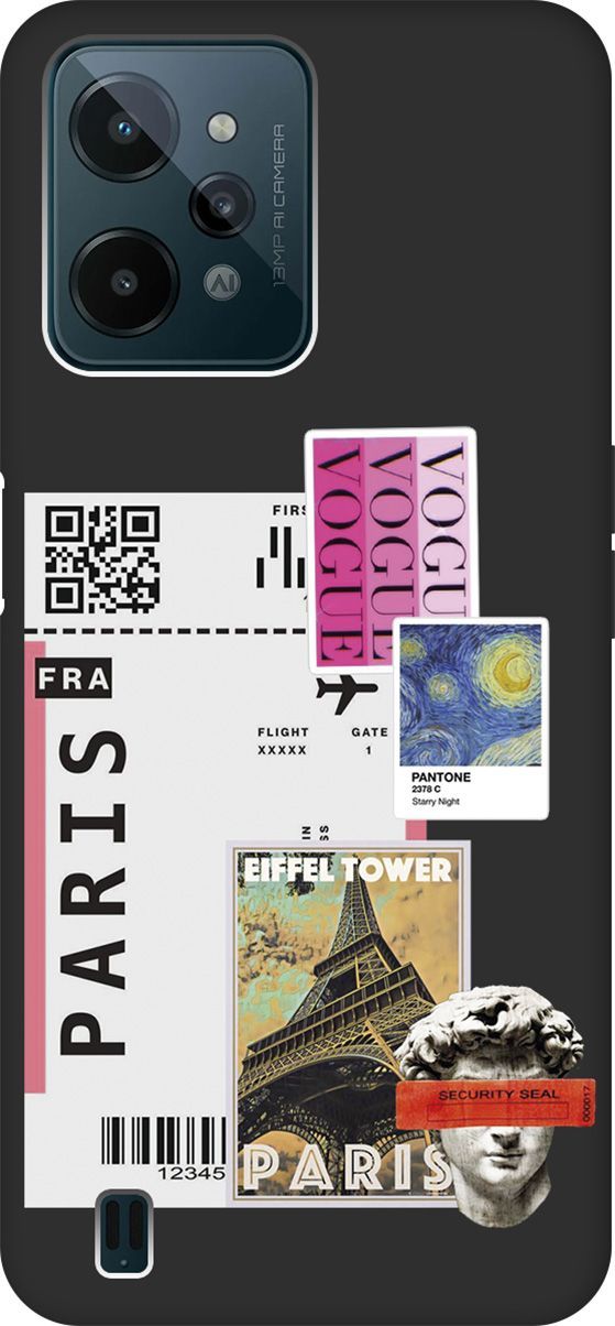 Матовый Soft Touch Чехол на Realme C31 с 3D принтом "Paris Stickers" черный, Черный;белый, 1571300
Матовый Soft Touch Чехол на Realme C31 с 3D принтом "Paris Stickers" черный, Черный;белый, 1571300