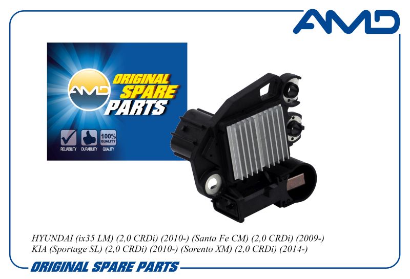 Регулятор напряжения генератора 37370-2F100 AMD.EL1524 для ix35/Santa Fe/Sportage/Sorento
Регулятор напряжения генератора 37370-2F100 AMD.EL1524 для ix35/Santa Fe/Sportage/Sorento