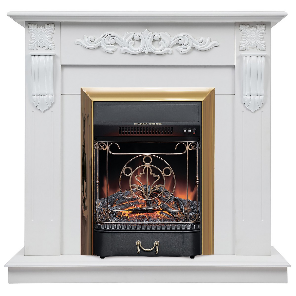 Электрокамин RealFlame Dominica WT с Majestic Lux Brass, звук потрескивания дров, Электрокамин Dominica WT с очагом Majestic Lux Brass
Электрокамин RealFlame Dominica WT с Majestic Lux Brass, звук потрескивания дров, Электрокамин Dominica WT с очагом Majestic Lux Brass