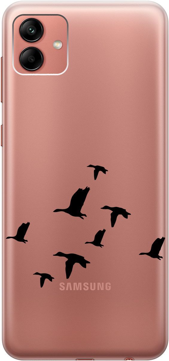 Чехол на Samsung Galaxy A04 с 3D принтом "Flock of Ducks" прозрачный, Прозрачный;черный, 158431
Чехол на Samsung Galaxy A04 с 3D принтом "Flock of Ducks" прозрачный, Прозрачный;черный, 158431