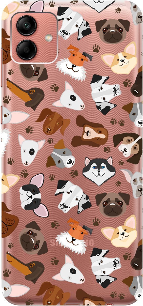 Чехол на Samsung Galaxy A04 с 3D принтом "Dogs Pattern" прозрачный, Прозрачный;коричневый, 158430
Чехол на Samsung Galaxy A04 с 3D принтом "Dogs Pattern" прозрачный, Прозрачный;коричневый, 158430