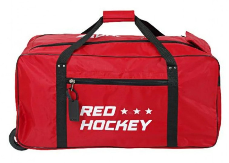 фото Баул хоккейный на колесах red hockey m(красный)