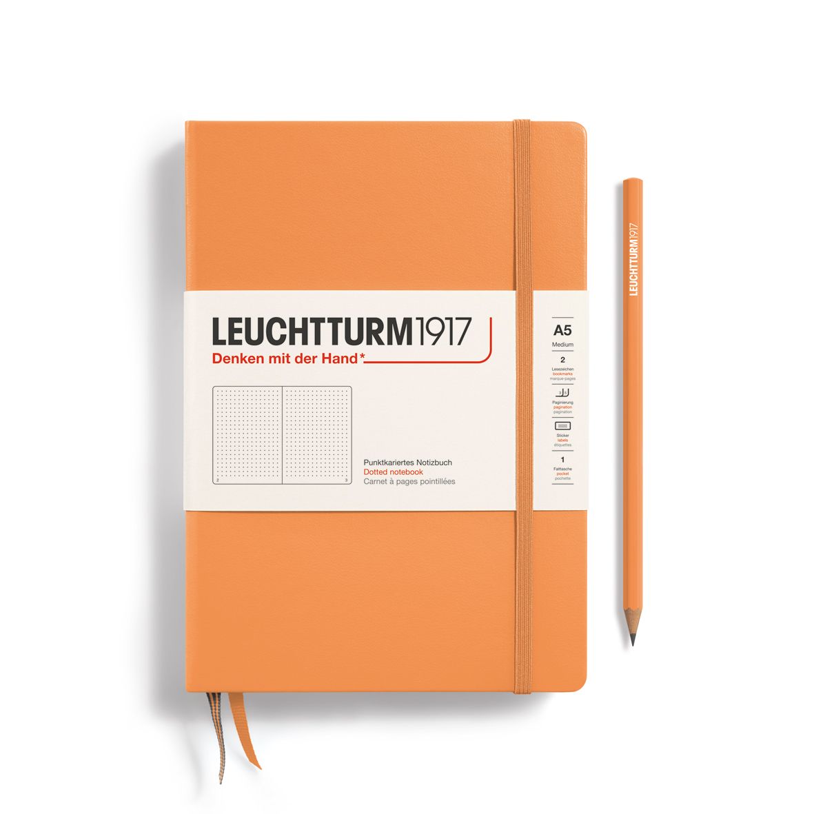 Блокнот Leuchtturm1917 Classic Medium 369780 125л, в точку, A5, твердая обложка, абрикос
Блокнот Leuchtturm1917 Classic Medium 369780 125л, в точку, A5, твердая обложка, абрикос