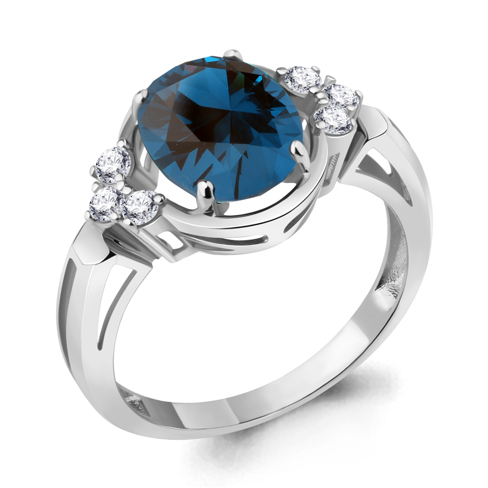 Кольцо из серебра с топазом искусственным/фианитом р. Aquamarine 6951293А, 6951293А_925_р
Кольцо из серебра с топазом искусственным/фианитом р. Aquamarine 6951293А, 6951293А_925_р