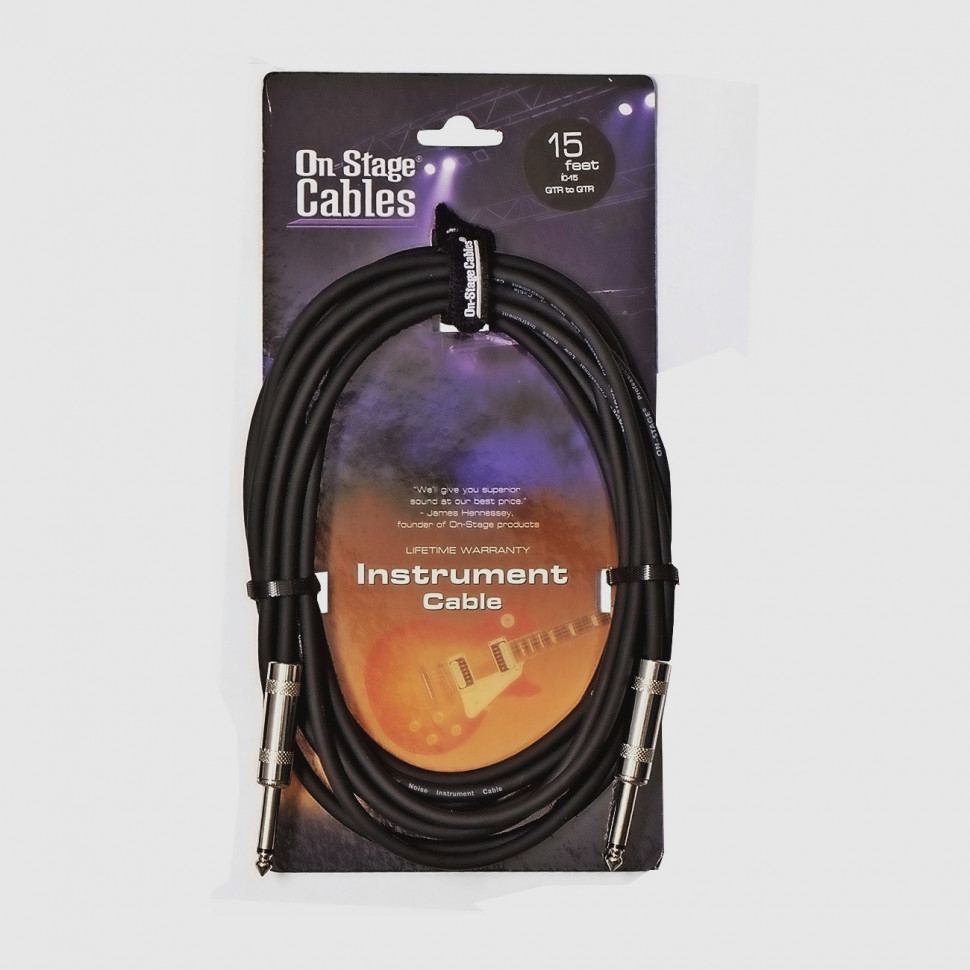 OnStage IC-15 - инструментальный кабель, 6.3 mono Jack-6.3 mono Jack 4.57м, Черный, OnStage IC-15 - инст
OnStage IC-15 - инструментальный кабель, 6.3 mono Jack-6.3 mono Jack 4.57м, Черный, OnStage IC-15 - инст