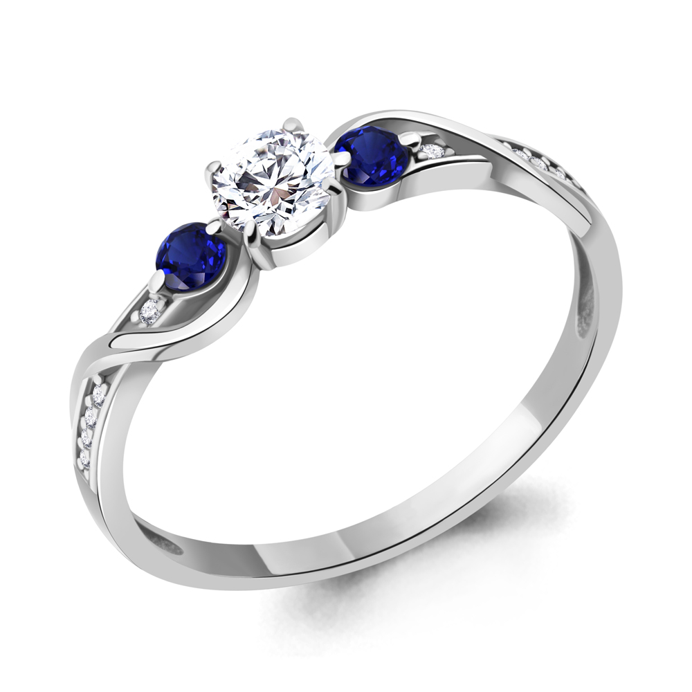 Кольцо из серебра с фианитом/сапфиром искусственным р. Aquamarine 64208Б, 64208Б_925_р
Кольцо из серебра с фианитом/сапфиром искусственным р. Aquamarine 64208Б, 64208Б_925_р