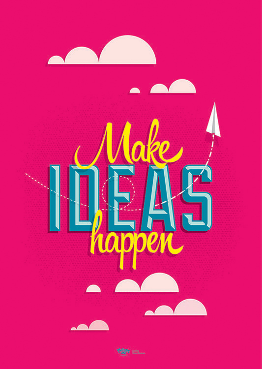 Большой мотивационный постер на стену Make Ideas Happen 50х70 см без рамы, MMIDEAS
Большой мотивационный постер на стену Make Ideas Happen 50х70 см без рамы, MMIDEAS