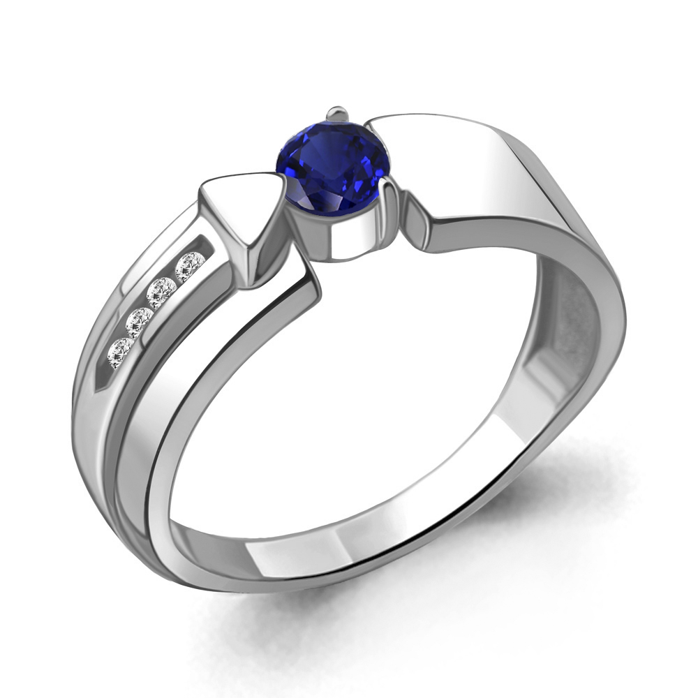 Кольцо из серебра с фианитом/сапфиром искусственным р. Aquamarine 66649АБ, 66649АБ_925_р
Кольцо из серебра с фианитом/сапфиром искусственным р. Aquamarine 66649АБ, 66649АБ_925_р