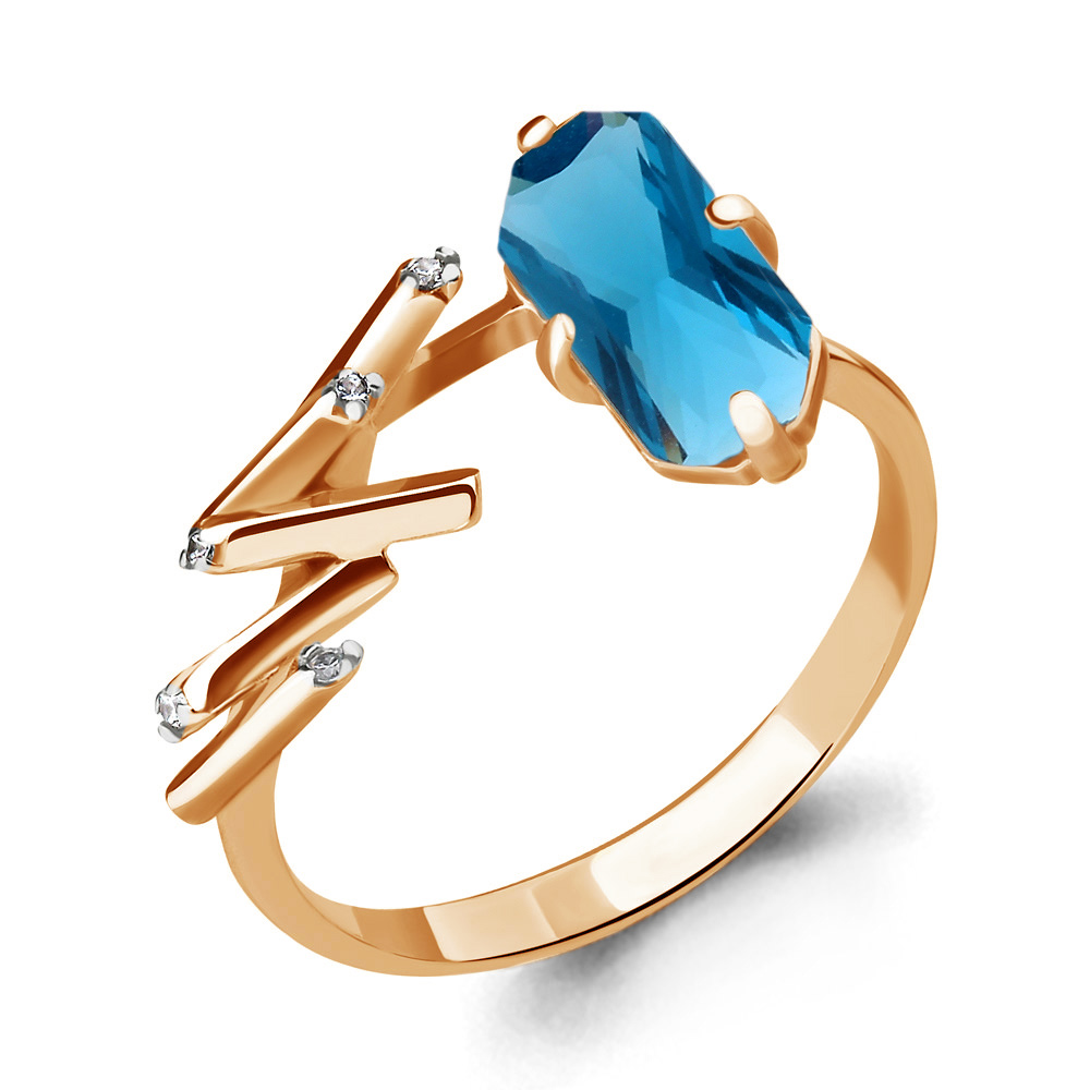 Кольцо из серебра с топазом искусственным/фианитом р., Aquamarine 6594793, 6594793_925_з
Кольцо из серебра с топазом искусственным/фианитом р., Aquamarine 6594793, 6594793_925_з