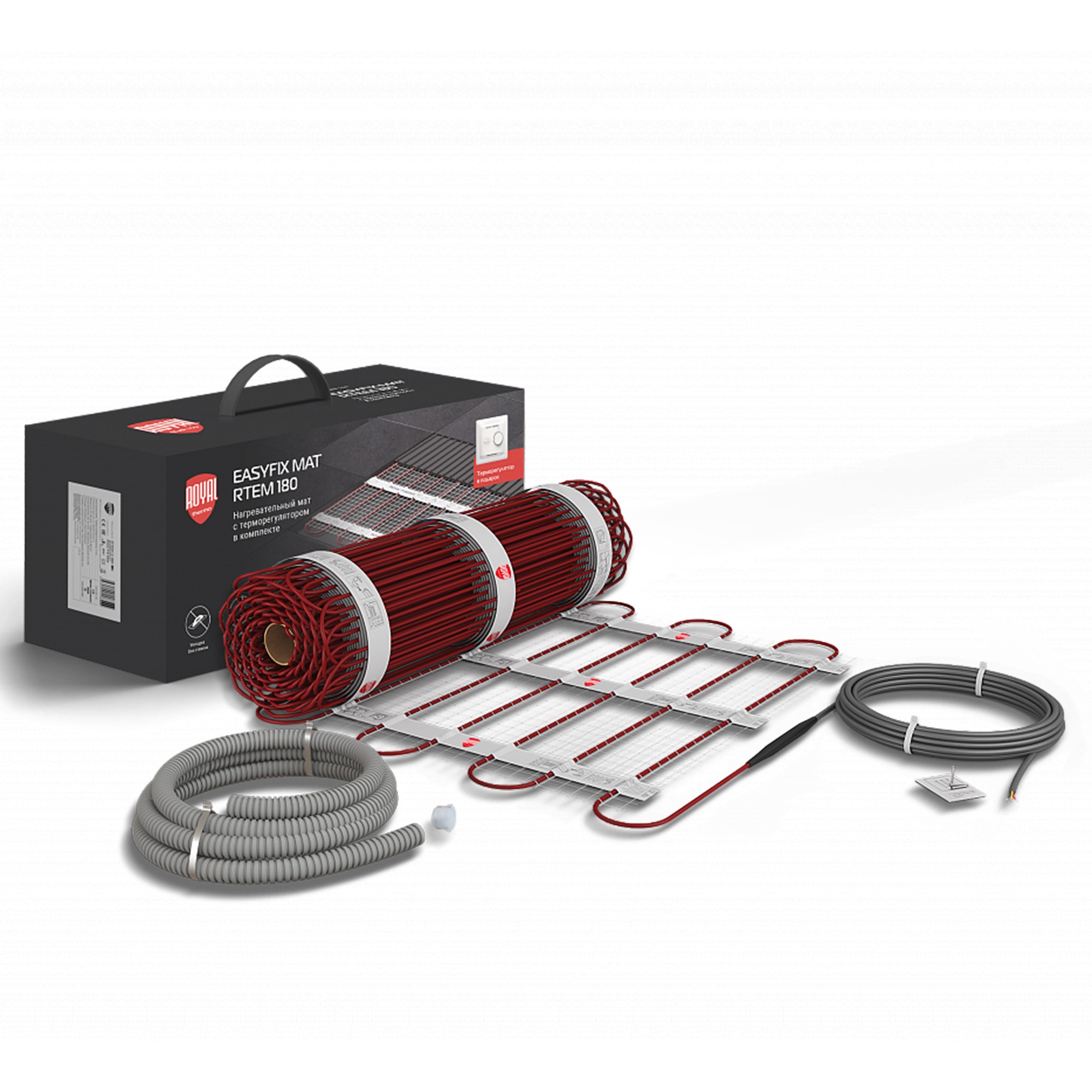 Мат нагревательный Royal Thermo EasyFix Mat RTEM 2-180-9, комплект с терморегулятором, RTEM 2-180
Мат нагревательный Royal Thermo EasyFix Mat RTEM 2-180-9, комплект с терморегулятором, RTEM 2-180