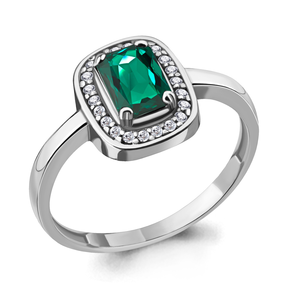 Кольцо из серебра с изумрудом искусственным/фианитом р., Aquamarine 63902Г, 63902Г_925_р
Кольцо из серебра с изумрудом искусственным/фианитом р., Aquamarine 63902Г, 63902Г_925_р