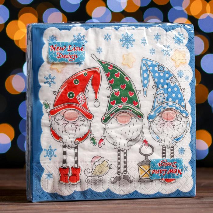 Новогодние салфетки бумажные New Line Fresco «Новогодние гномы», 33х33 см, 3 слоя, Разноцветный, Fresco
Новогодние салфетки бумажные New Line Fresco «Новогодние гномы», 33х33 см, 3 слоя, Разноцветный, Fresco