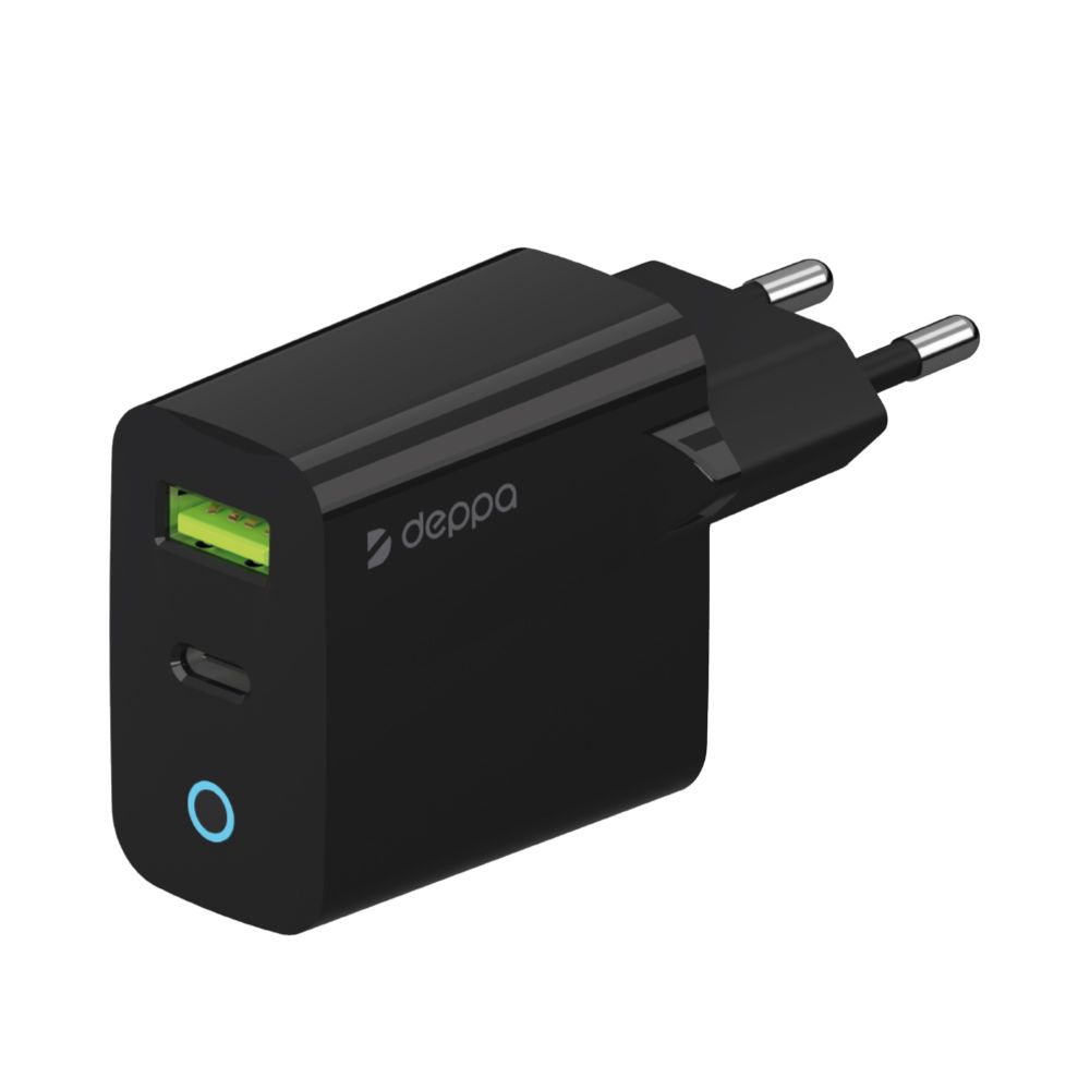 Сетевое зарядное устройство Deppa Wall Charger 1x USB Type A, 1xUSB Type-C 0.8 А Чёрный, Wall Charger
Сетевое зарядное устройство Deppa Wall Charger 1x USB Type A, 1xUSB Type-C 0.8 А Чёрный, Wall Charger