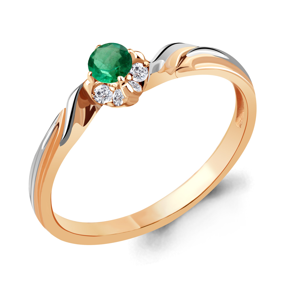 Кольцо из красного золота с бриллиантом/изумрудом р. Aquamarine 963908к, 963908к_585_кз
Кольцо из красного золота с бриллиантом/изумрудом р. Aquamarine 963908к, 963908к_585_кз