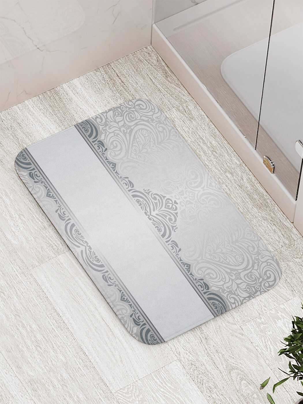 Коврик противоскользящий JoyArty "Монохромные завитки" для ванной, сауны, бассейна,77х52см, Монохромные завитки 
Коврик противоскользящий JoyArty "Монохромные завитки" для ванной, сауны, бассейна,77х52см, Монохромные завитки