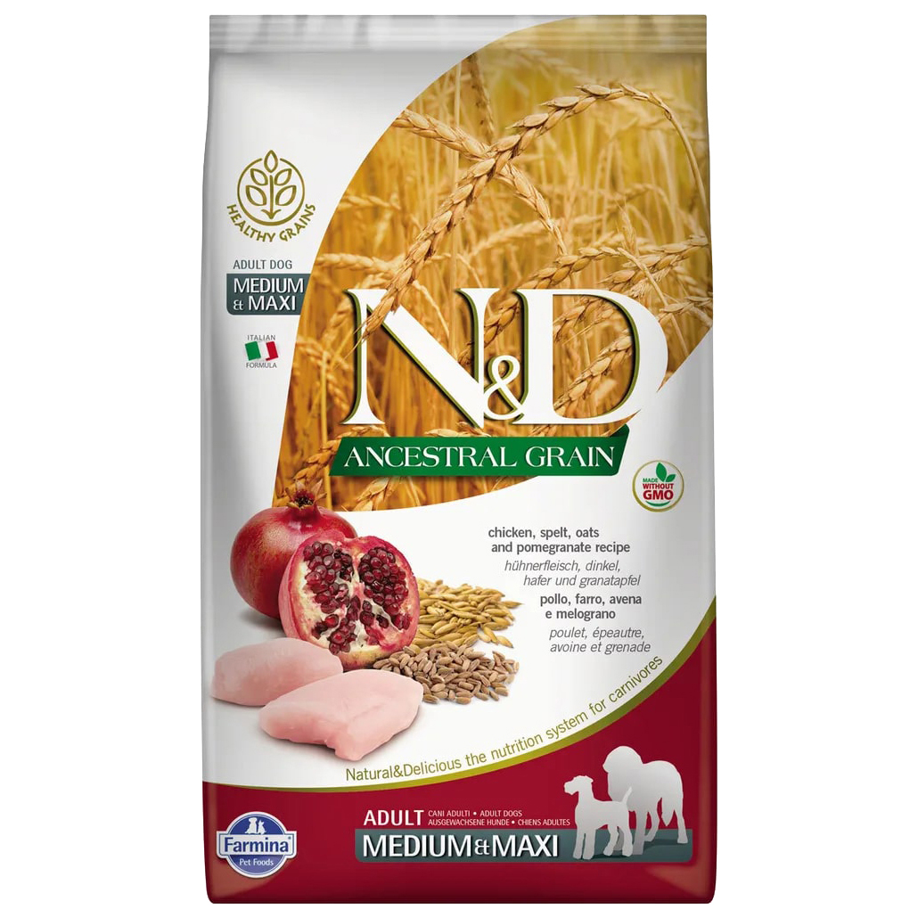 Сухой корм для собак Farmina N&D Ancestral Grain Adult Medium&Maxi, курица и гранат, 2,5кг, Ancestral Grain
Сухой корм для собак Farmina N&D Ancestral Grain Adult Medium&Maxi, курица и гранат, 2,5кг, Ancestral Grain