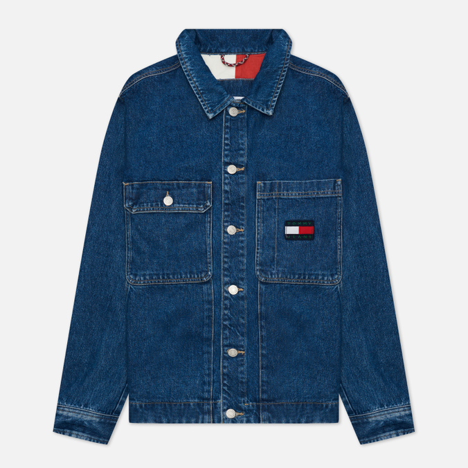 фото Джинсовая куртка мужская tommy jeans dm0dm108451 синяя m