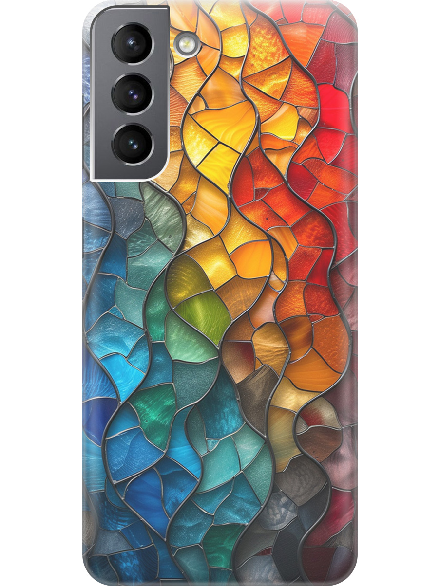 Силиконовый чехол на Samsung Galaxy S21 с принтом "Разноцветный витраж", Прозрачный;желтый;синий;черный, 724125031
Силиконовый чехол на Samsung Galaxy S21 с принтом "Разноцветный витраж", Прозрачный;желтый;синий;черный, 724125031