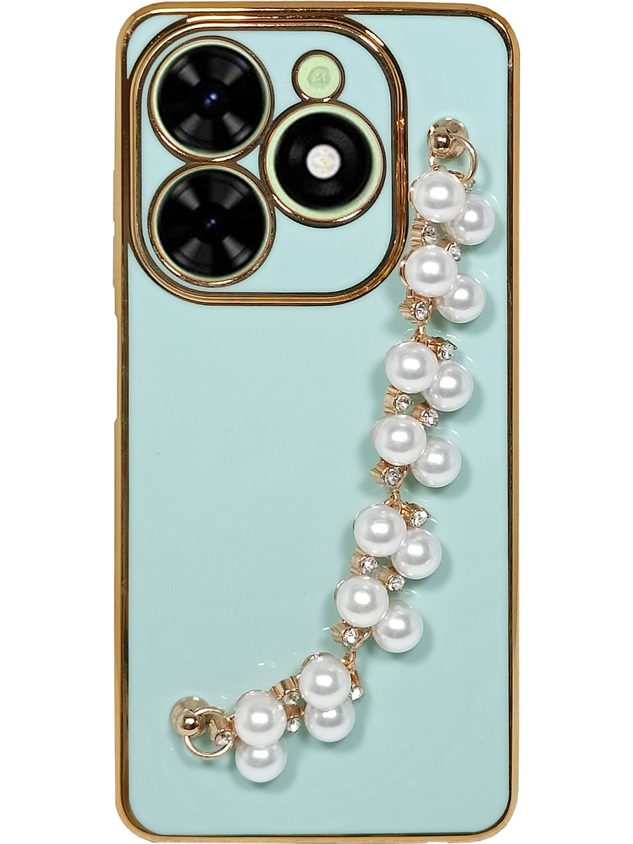 Силиконовый чехол на Tecno Spark Go 2024 / Spark 20 / 20C / Pop 8 с цепочкой жемчуг мятный, Голубой, 777768822
Силиконовый чехол на Tecno Spark Go 2024 / Spark 20 / 20C / Pop 8 с цепочкой жемчуг мятный, Голубой, 777768822