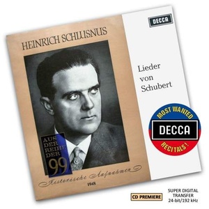 Heinrich Schlusnus - A Schubert Recital - Decca Most Wanted Recitals Vol. 38, 1 CD
Heinrich Schlusnus - A Schubert Recital - Decca Most Wanted Recitals Vol. 38, 1 CD