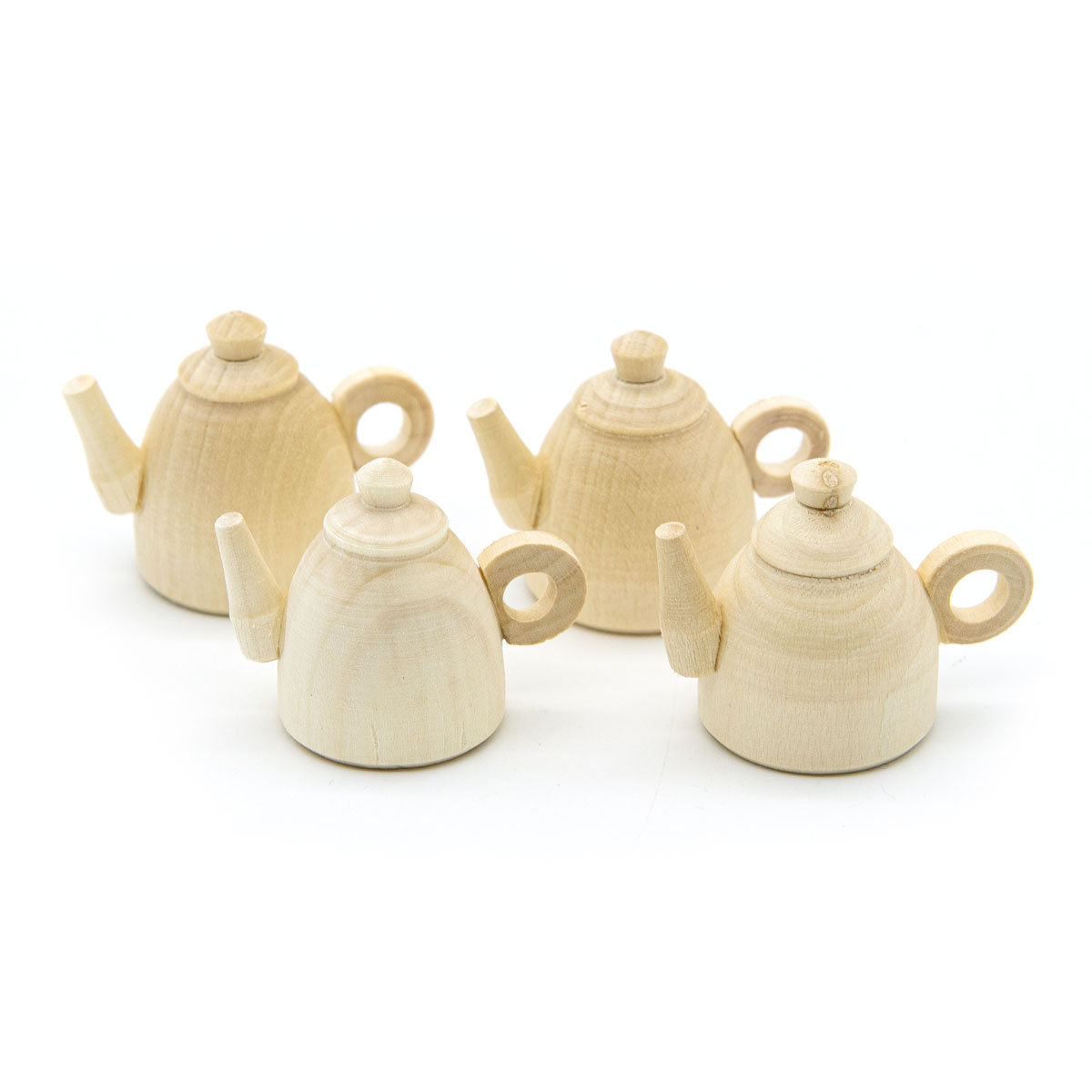 фото Деревянная заготовка айрис чайник мини, 3*4*2,6 см, 4 шт