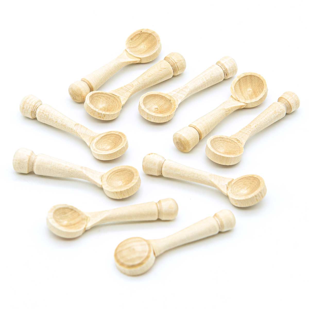 фото Деревянная заготовка айрис ложка мини, h0,9*4,4*1,3 см, 10 шт