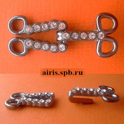 фото Гхн14969 (нр8976) крючок 5мм ушко 45*18мм (никель черный), 4 шт айрис