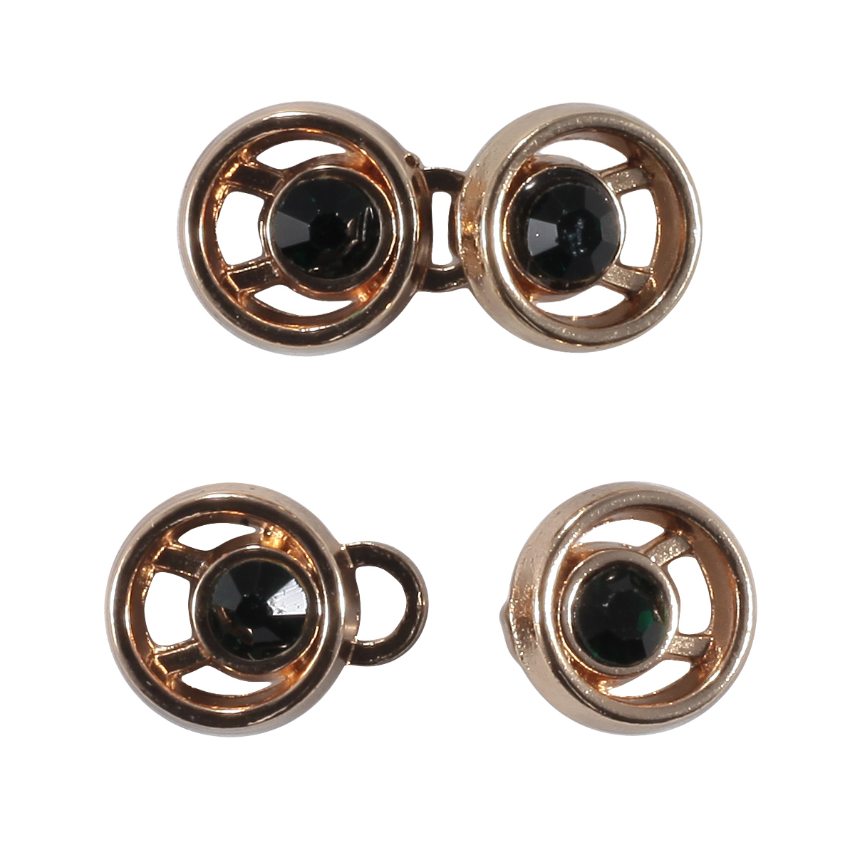 фото Гхн14580 крючок 10*21мм золото цв.02/зеленый цв.912, 20 шт айрис