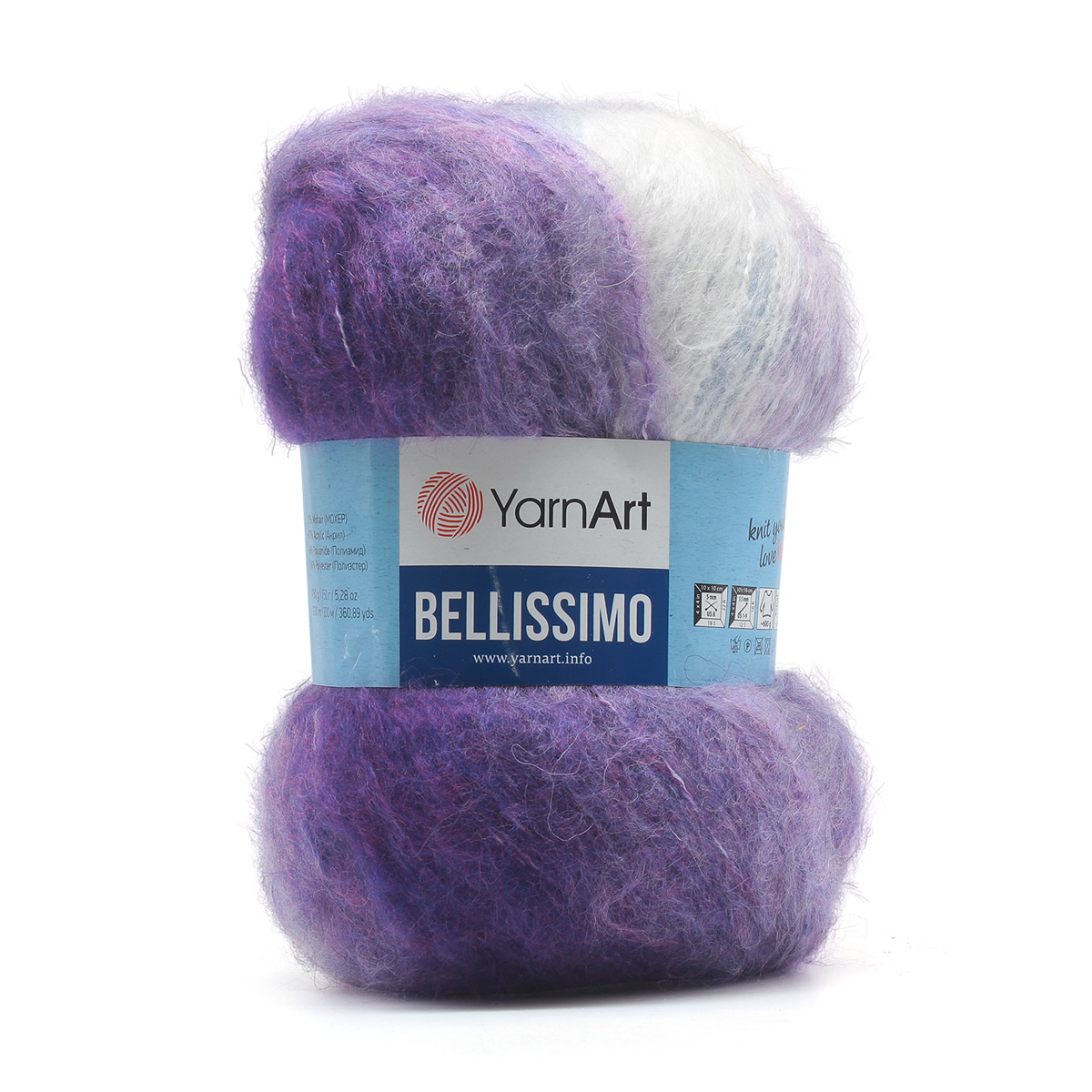 Пряжа для вязания YarnArt Bellissimo 150г, 330м (мохер, акрил) (1419), 3 мотка, Фиолетовый, 7733920
Пряжа для вязания YarnArt Bellissimo 150г, 330м (мохер, акрил) (1419), 3 мотка, Фиолетовый, 7733920