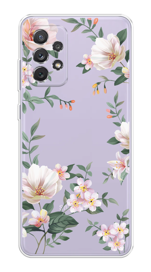 Чехол на Samsung Galaxy A73 "Beautiful white flowers", Бежевый;зеленый, 2104650-1
Чехол на Samsung Galaxy A73 "Beautiful white flowers", Бежевый;зеленый, 2104650-1