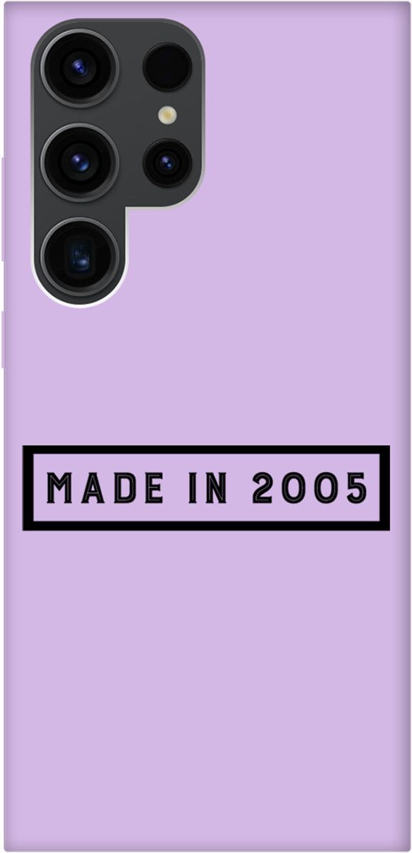Чехол на Samsung Galaxy S23 Ultra с принтом "2005" сиреневый, Фиолетовый;черный, 158368
Чехол на Samsung Galaxy S23 Ultra с принтом "2005" сиреневый, Фиолетовый;черный, 158368