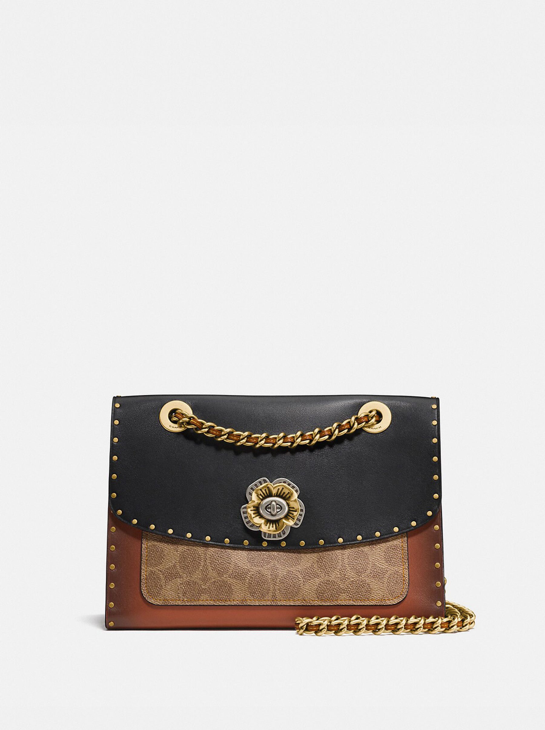 Сумка женская Coach Parker With Rivets_CH0208 черно-коричневая, Черный, Parker With Rivets_CH0208
Сумка женская Coach Parker With Rivets_CH0208 черно-коричневая, Черный, Parker With Rivets_CH0208