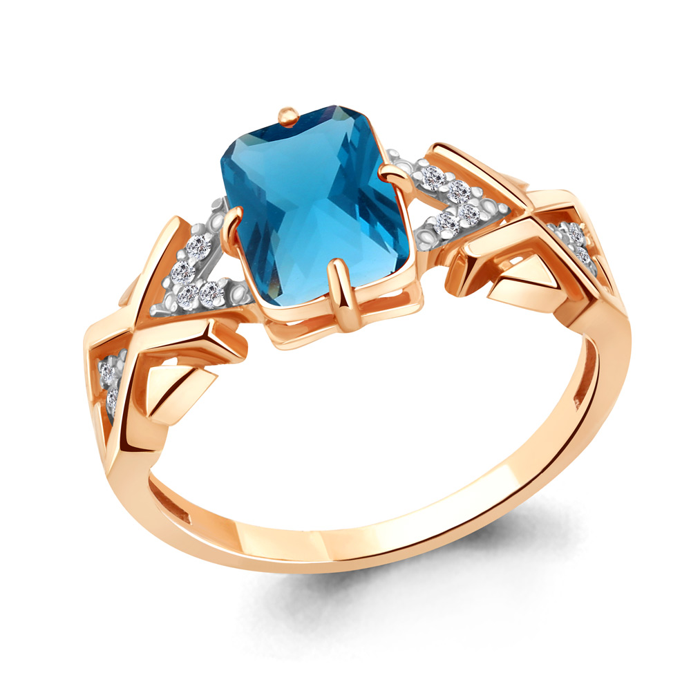 Кольцо из серебра с топазом искусственным/фианитом р., Aquamarine 6914093А, 6914093А_925_з
Кольцо из серебра с топазом искусственным/фианитом р., Aquamarine 6914093А, 6914093А_925_з