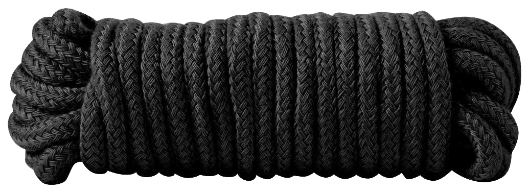 фото Чёрная хлопковая верёвка bondage rope 16 feet 5 м. blush novelties