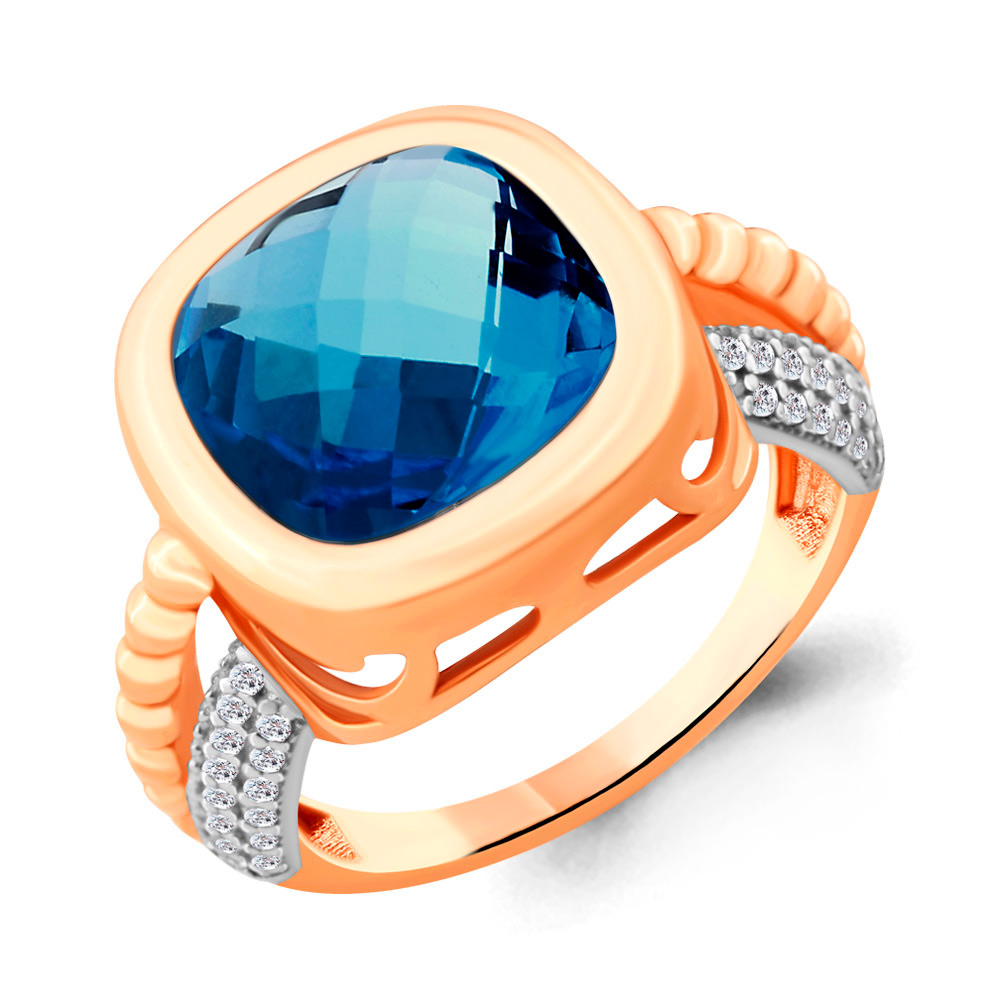 Кольцо из серебра с топазом искусственным/фианитом р., Aquamarine 6903493А, 6903493А_925_з
Кольцо из серебра с топазом искусственным/фианитом р., Aquamarine 6903493А, 6903493А_925_з