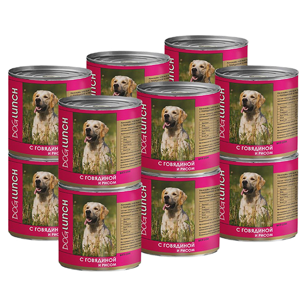 Консервы для собак DOGLUNCH с Говядиной и рисом, 12 шт по 750 г, Консервы мясные тушеные для собак с говядиной и рисом 750г
Консервы для собак DOGLUNCH с Говядиной и рисом, 12 шт по 750 г, Консервы мясные тушеные для собак с говядиной и рисом 750г