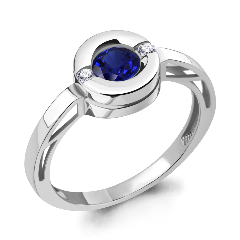 Кольцо из серебра с фианитом/сапфиром искусственным р. Aquamarine 66642АБ, 66642АБ_925_р
Кольцо из серебра с фианитом/сапфиром искусственным р. Aquamarine 66642АБ, 66642АБ_925_р