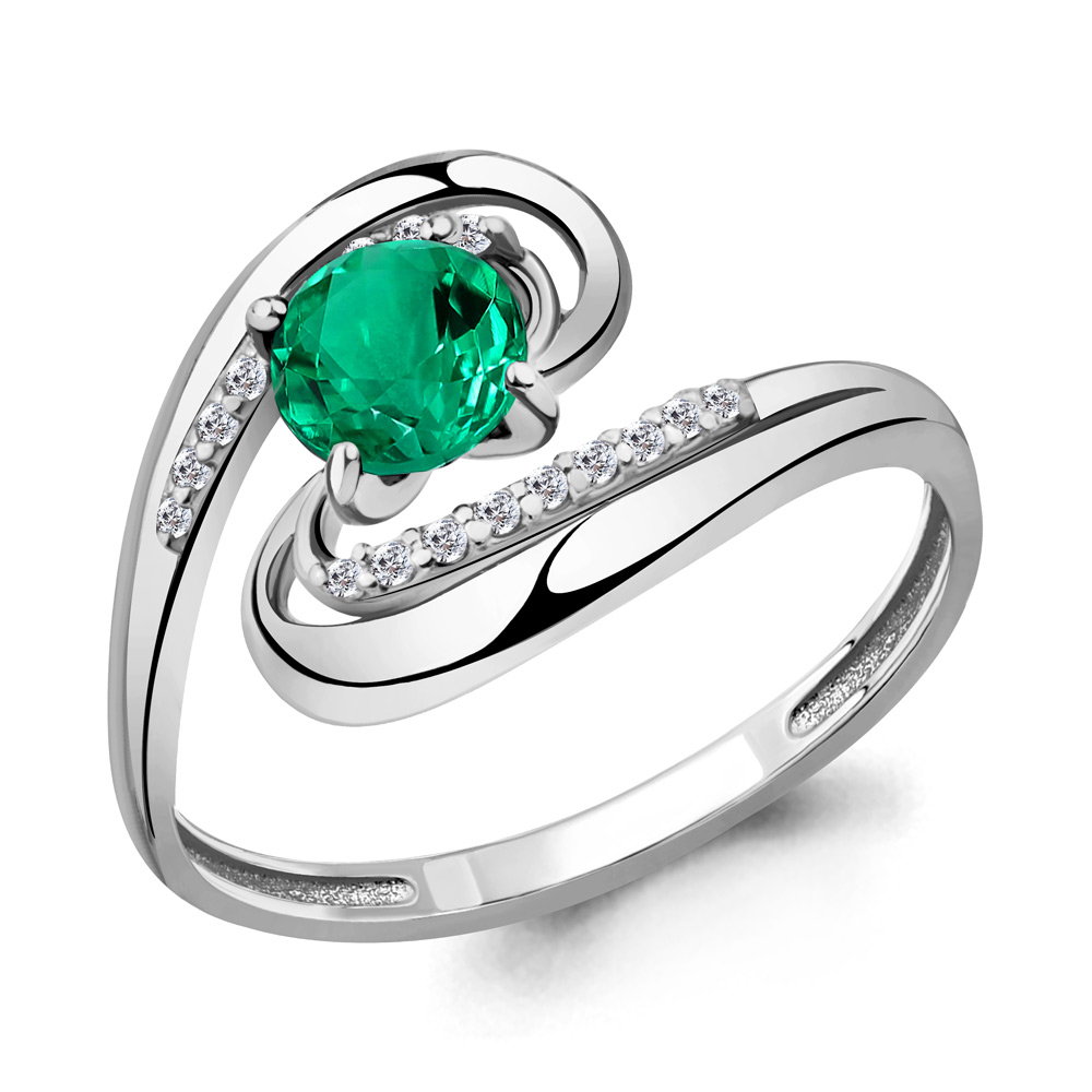 Кольцо из серебра с фианитом/изумрудом искусственным р. Aquamarine 65205Г, 65205Г_925_р
Кольцо из серебра с фианитом/изумрудом искусственным р. Aquamarine 65205Г, 65205Г_925_р