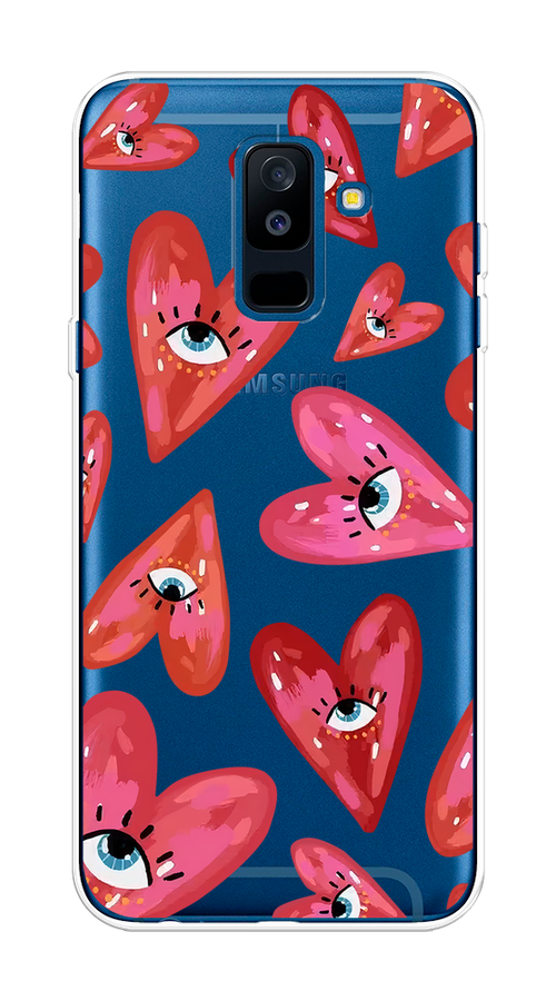 Чехол на Samsung Galaxy A6 Plus "Сердечки с глазами", Коричневый;красный;розовый, 26050-1
Чехол на Samsung Galaxy A6 Plus "Сердечки с глазами", Коричневый;красный;розовый, 26050-1