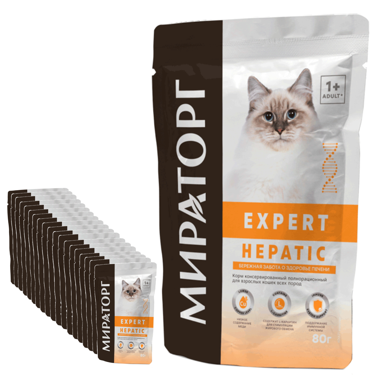 Влажный корм для кошек Мираторг Бережная забота о здоровье печени 24 шт по 80 г 
Влажный корм для кошек Мираторг Бережная забота о здоровье печени 24 шт по 80 г