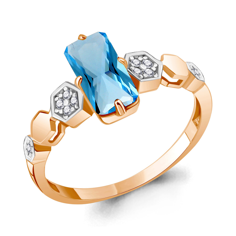 Кольцо из серебра с топазом искусственным/фианитом р., Aquamarine 6914292А, 6914292А_925_з
Кольцо из серебра с топазом искусственным/фианитом р., Aquamarine 6914292А, 6914292А_925_з