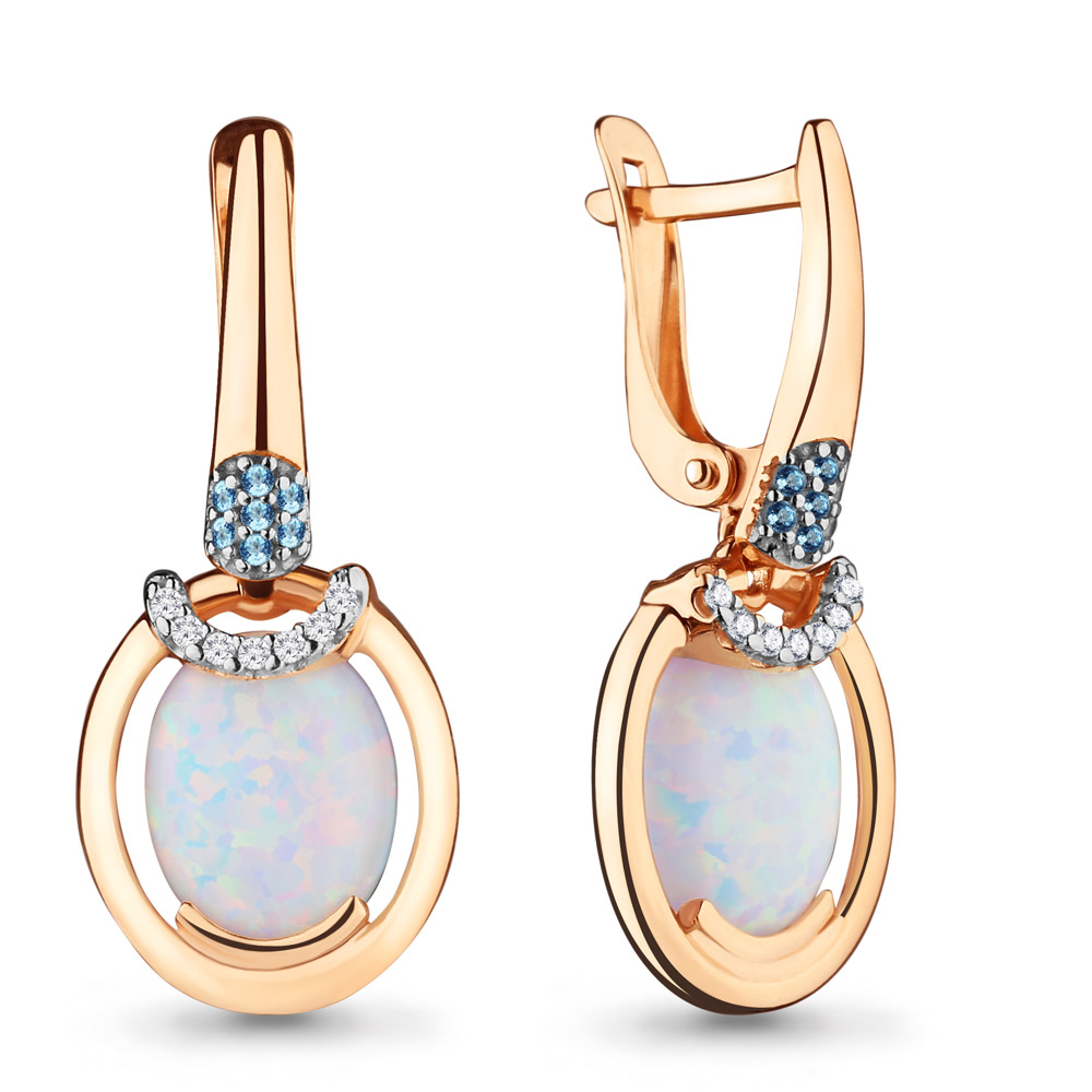 Серьги подвески из серебра с опалом искусственным/фианитом Aquamarine 4499098Б, 4499098Б_925_з
Серьги подвески из серебра с опалом искусственным/фианитом Aquamarine 4499098Б, 4499098Б_925_з