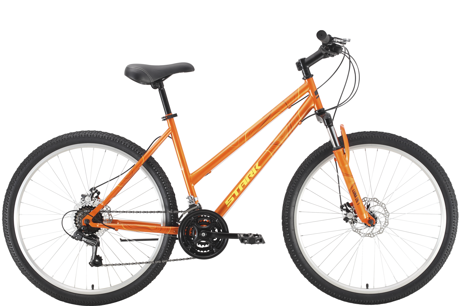 фото Велосипед stark luna 26.1 d steel 2022 16" оранжевый/желтый