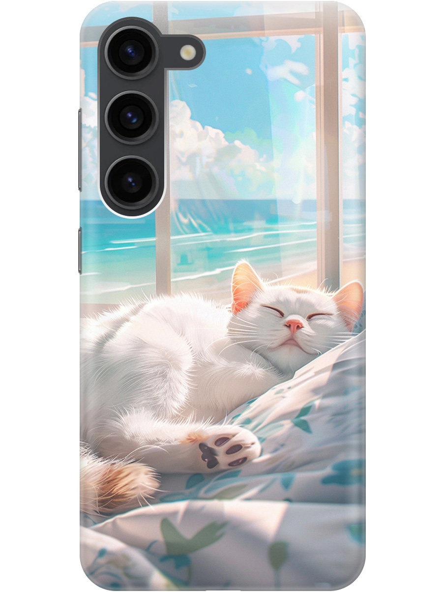 Силиконовый чехол на Samsung Galaxy S23 с принтом "Отдыхающий котик", Прозрачный;белый;голубой, 767959512
Силиконовый чехол на Samsung Galaxy S23 с принтом "Отдыхающий котик", Прозрачный;белый;голубой, 767959512