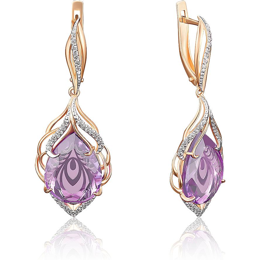 Серьги из красного золота с фианитом, аметистом PLATINA jewelry 02-3762-00-209-1110-46, 02-3762-00-209-1110-46
Серьги из красного золота с фианитом, аметистом PLATINA jewelry 02-3762-00-209-1110-46, 02-3762-00-209-1110-46